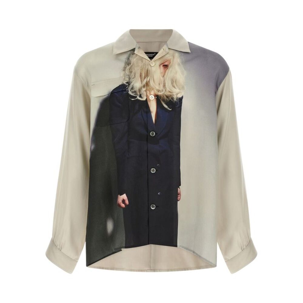 Undercover Beige Rayon Men's Blouse